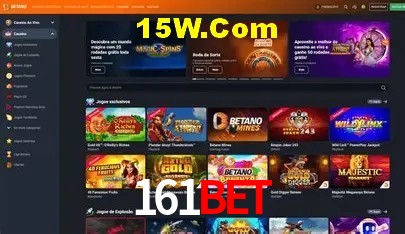 Interface moderna da plataforma 161Bet